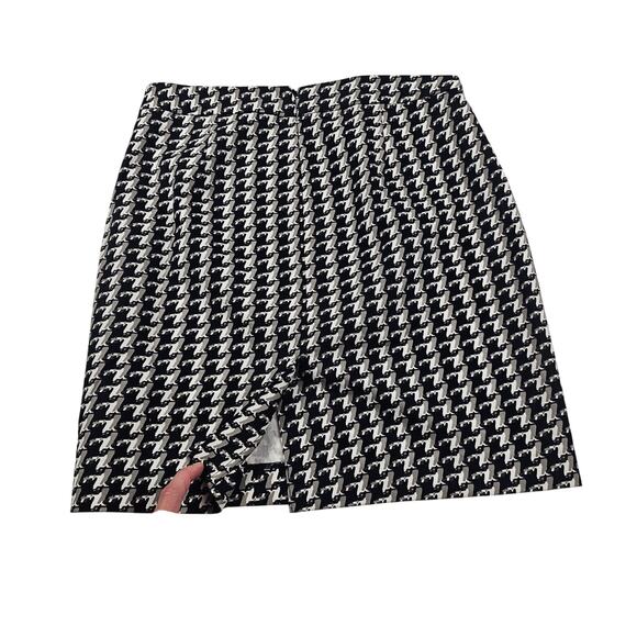 Banana Rep  Pencil Skirt 2P Straight 2 Petite Above Knee Black retro houndstooth - Picture 2 of 6